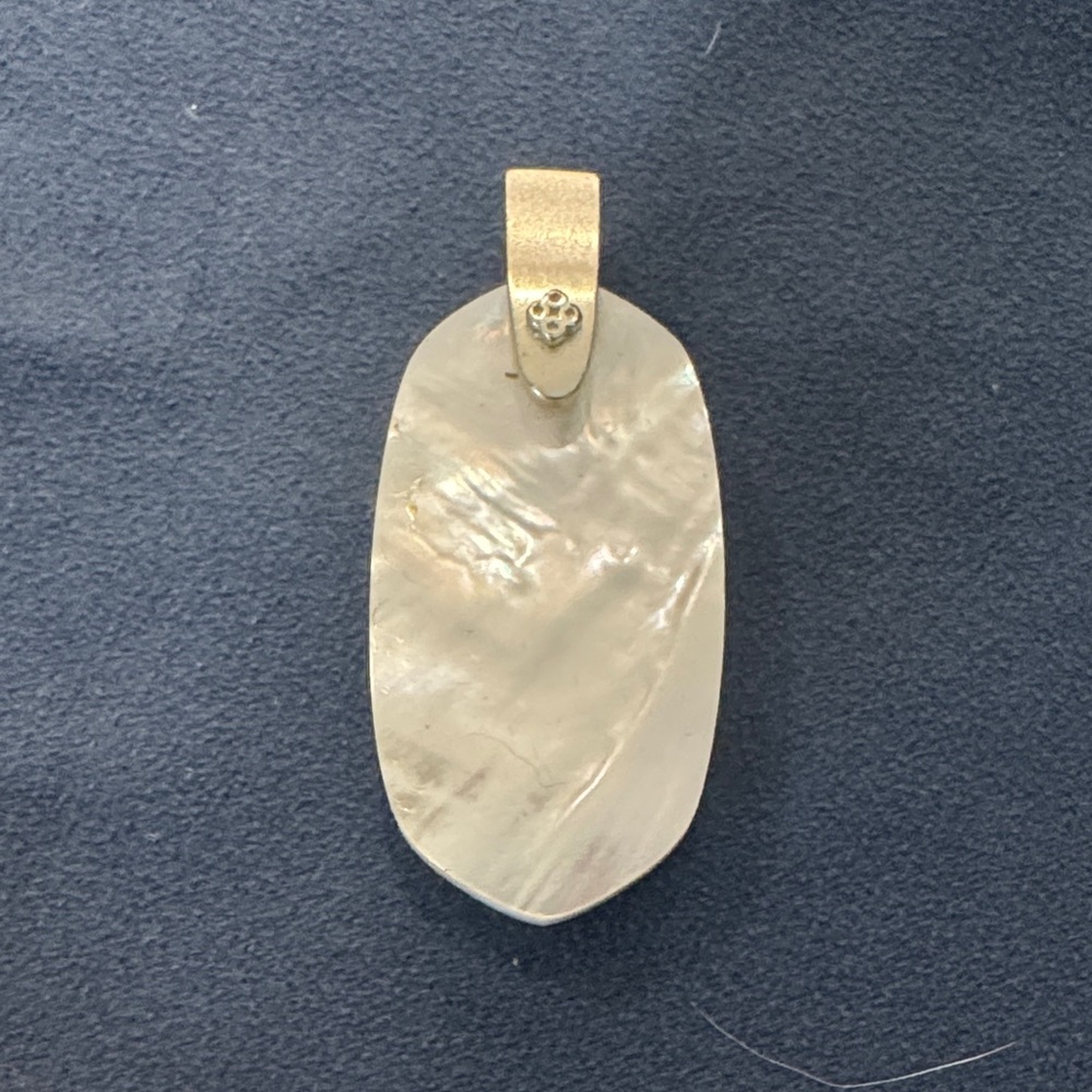 Kendra Scott Iridescent Cream and Gold pendant only